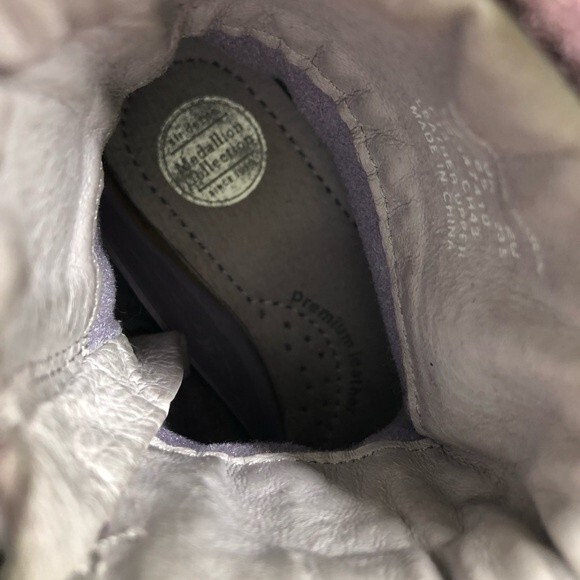 Stride Rite Medallion Collection Roslin Boots Purple Red Suede 7 - Picture 11 of 12